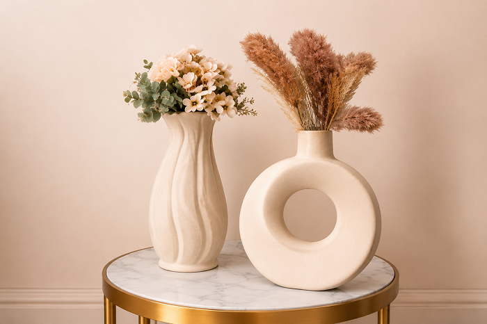 Manufacturer, Exporter, Importer, Supplier, Wholesaler, Retailer, Trader of Ceramic Donut Vase in New Delhi, Delhi, India.